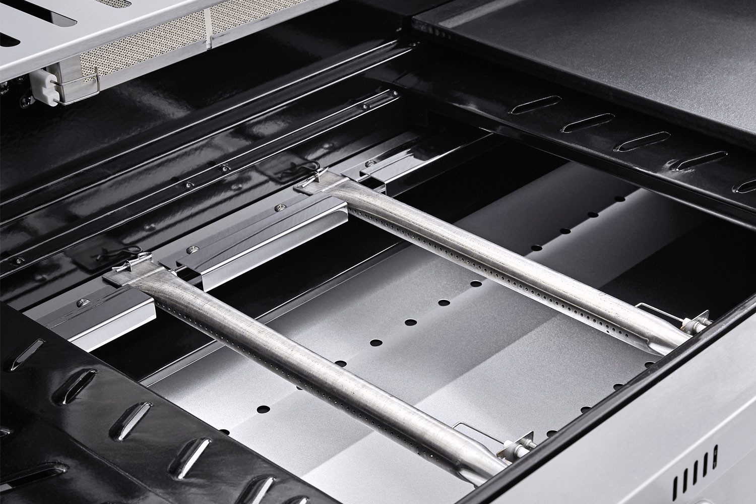 HAMSON International GmbH Gasgrill Byron 5T+, Seiten-/Rückenseitebrenner, Gussgrillroste, Edelstahl, Produktmaß 180x61x117 cm