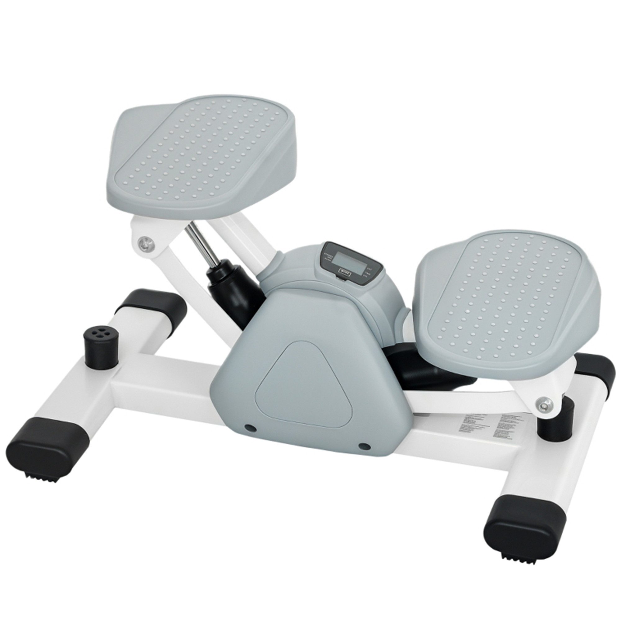MC Star Mini-Stepper für Zuhause mit LCD-Display, Up-Down Stepper mit Rutschfesten Pedale (Stepper Hometrainer bis 100 kg, für Beintraining, Home Office Fitness Exercise, Grau)