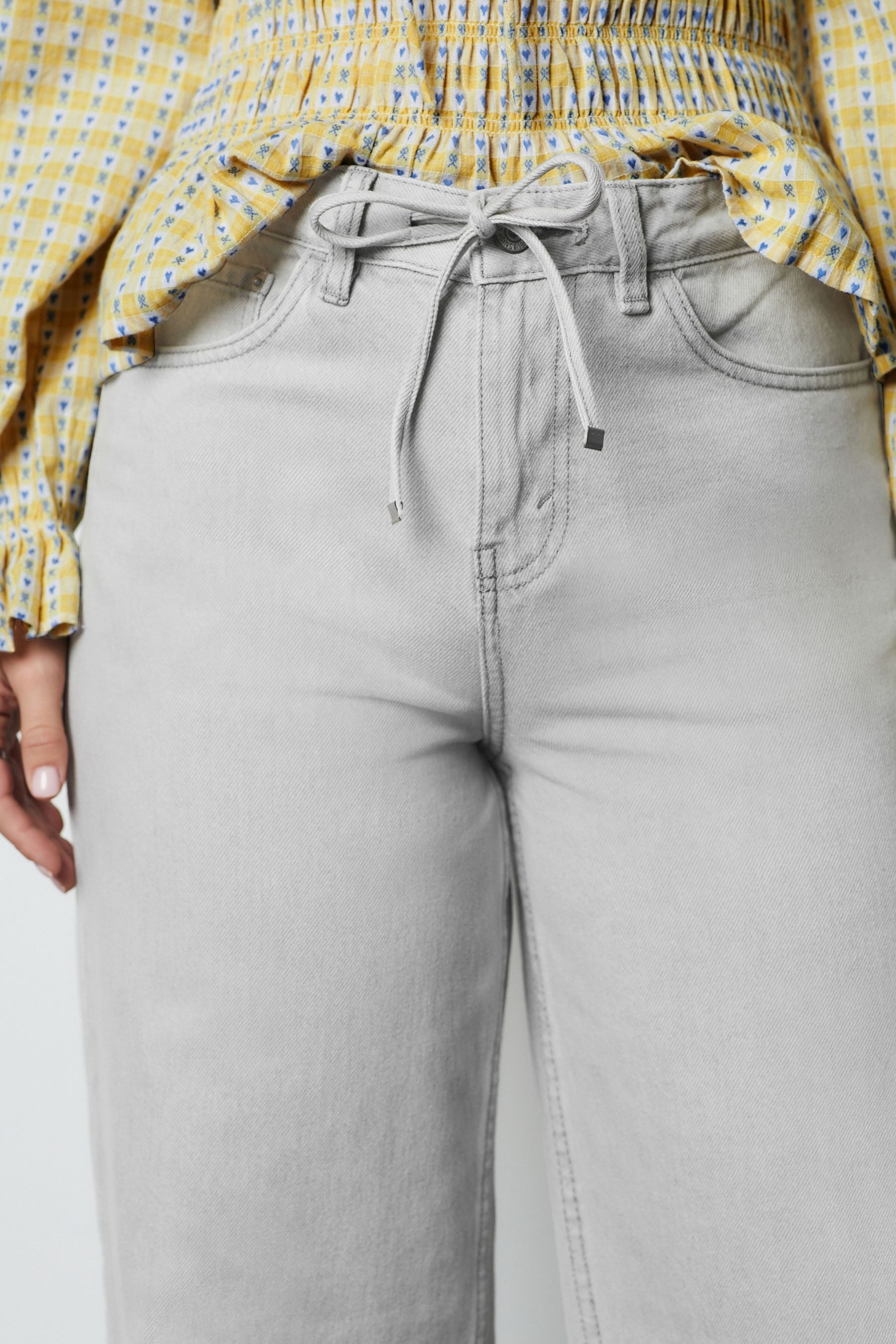 Next Weite Jeans Taillierte Jogginghose mit weitem Bein (1-tlg)
