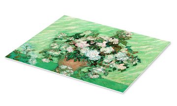 Posterlounge Forex-Bild Vincent van Gogh, Rosen, Wohnzimmer Malerei