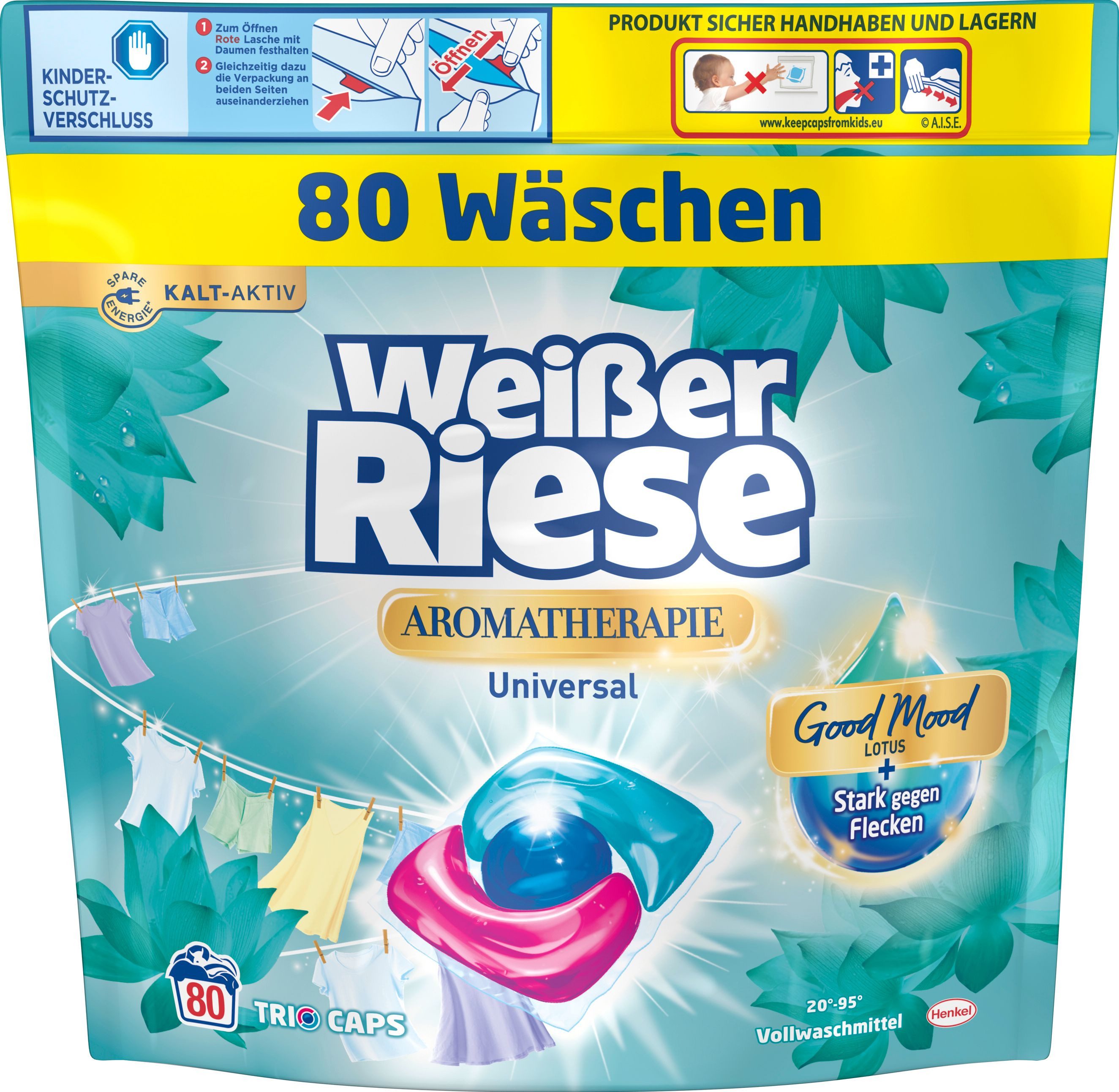 Weißer Riese WEISSER RIESE Trio-Caps 2x80 WL Aromatherapie Vollwaschmittel