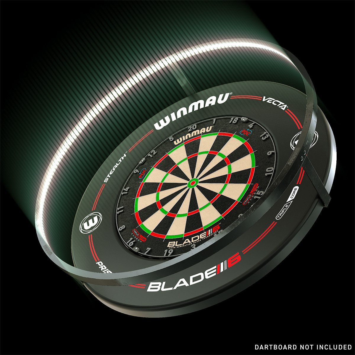 Winmau Dart-Wandschutz Plasma + Surround Bundle black 4305