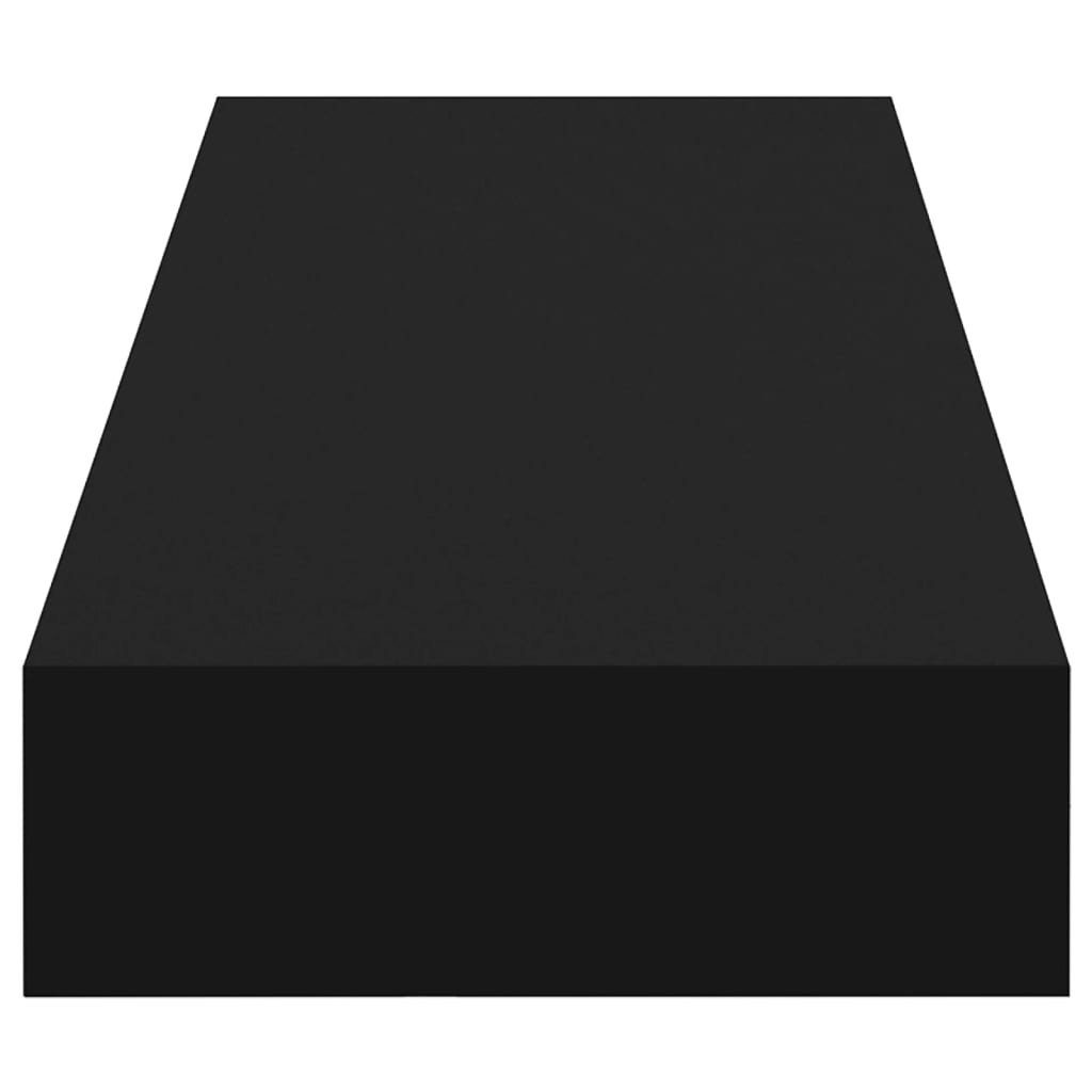 Wandregal Schwarz mit cm furnicato Schublade Schweberegal 80x25x8