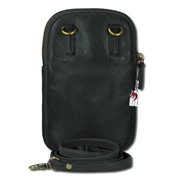DrachenLeder Handtasche DrachenLeder Damen Handtasche Tasche grau (Handtasche), Damen, Herren Tasche aus Echtleder in grau, ca. 13cm Breite