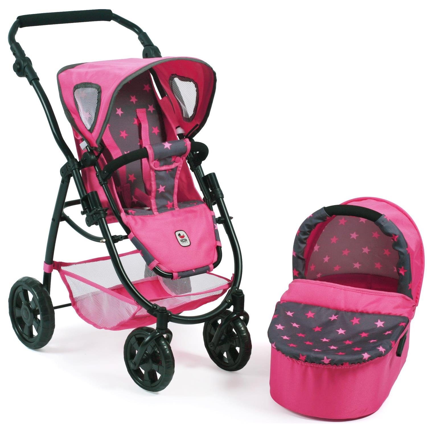 Puppenwagen 638 82 Kombi 2 in 1 EMOTION, Sternchen pink