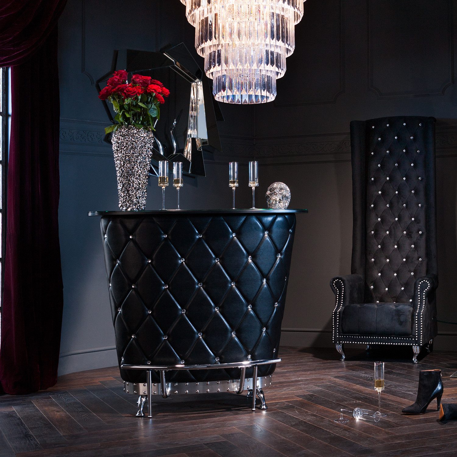 Kare Design Tischvase Vase Rose Multi Chrom Big günstig online kaufen