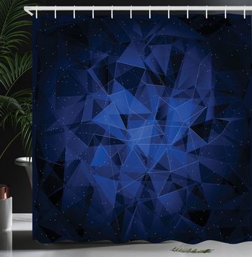 Abakuhaus Duschvorhang Moderner Digitaldruck mit 12 Haken auf Stoff Wasser Resistent Breite 175 cm, Höhe 180 cm, Dunkelblau Abstrakt Atomic Sterne