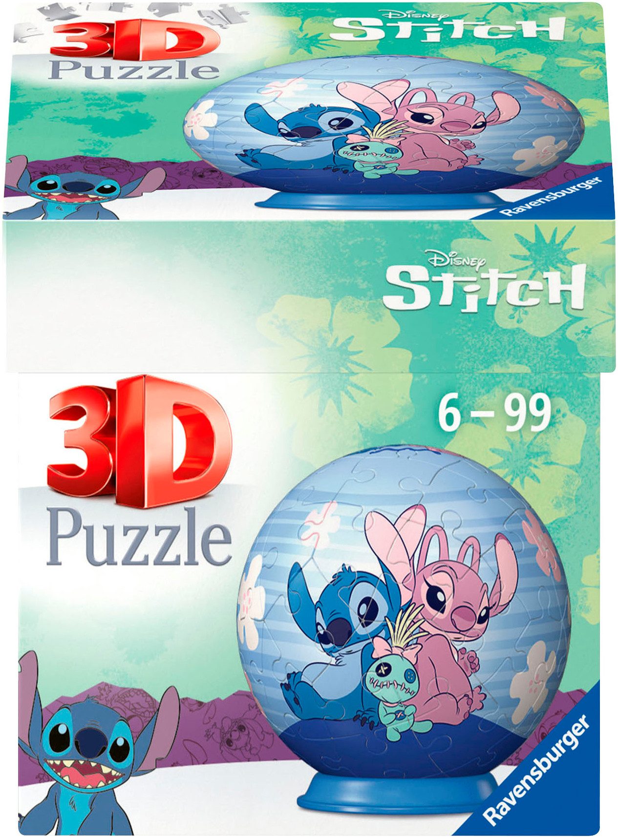 Ravensburger Puzzleball Disney Stitch & Angel, 54 Puzzleteile, Made in Euro günstig online kaufen