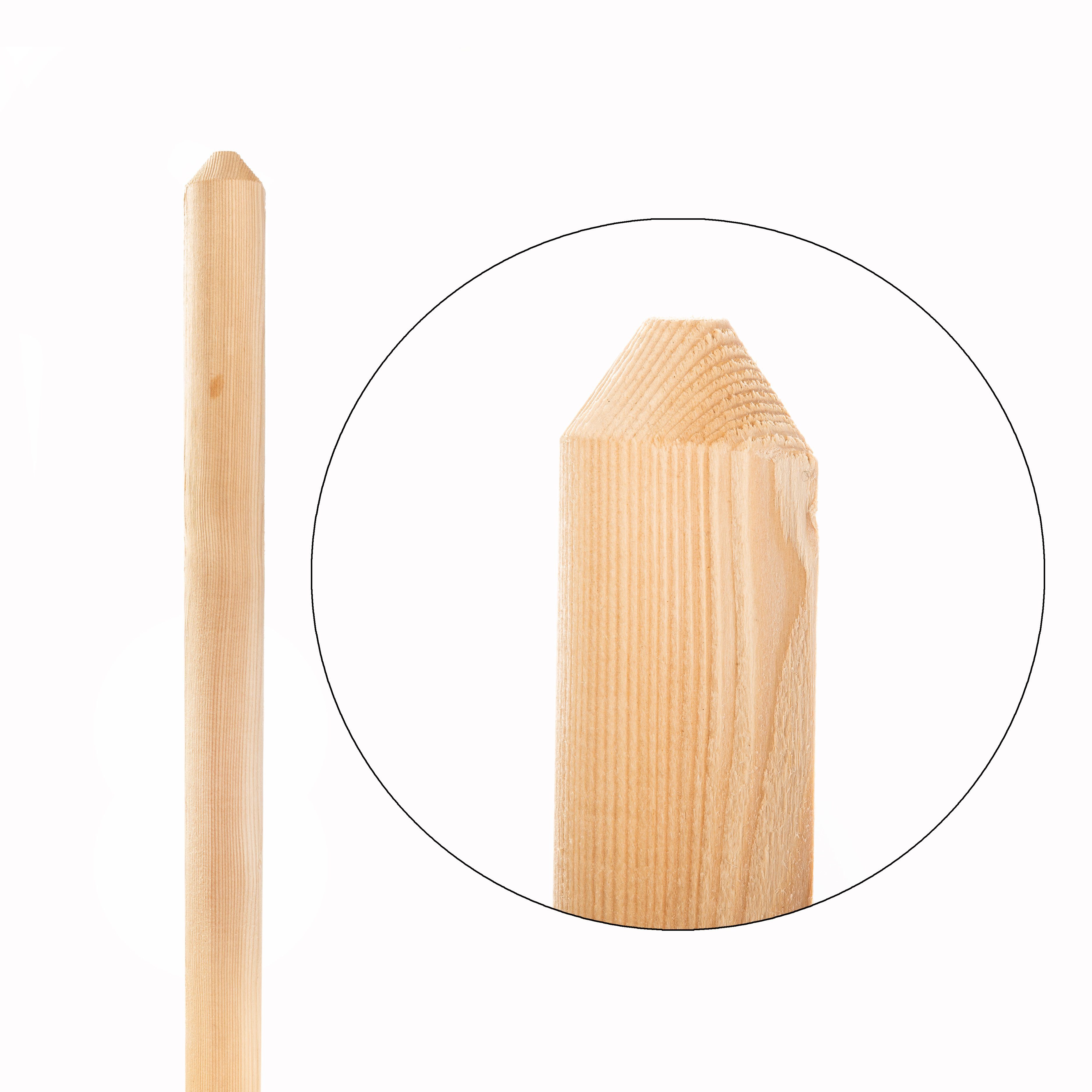 Mega-Holz Holzzaun Zaunlatten-Paket "Mallorca" (Halbpalisade) 6 cm 80 cm 40 günstig online kaufen