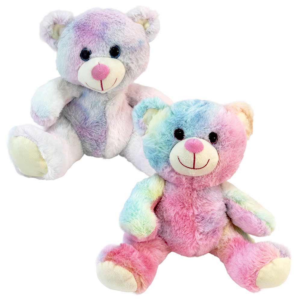 Krüger & Gregoriades Kuscheltier 2 Stück Bunter Bär Plüsch mit Glitzeraugen - ca. 25 cm (2-St)