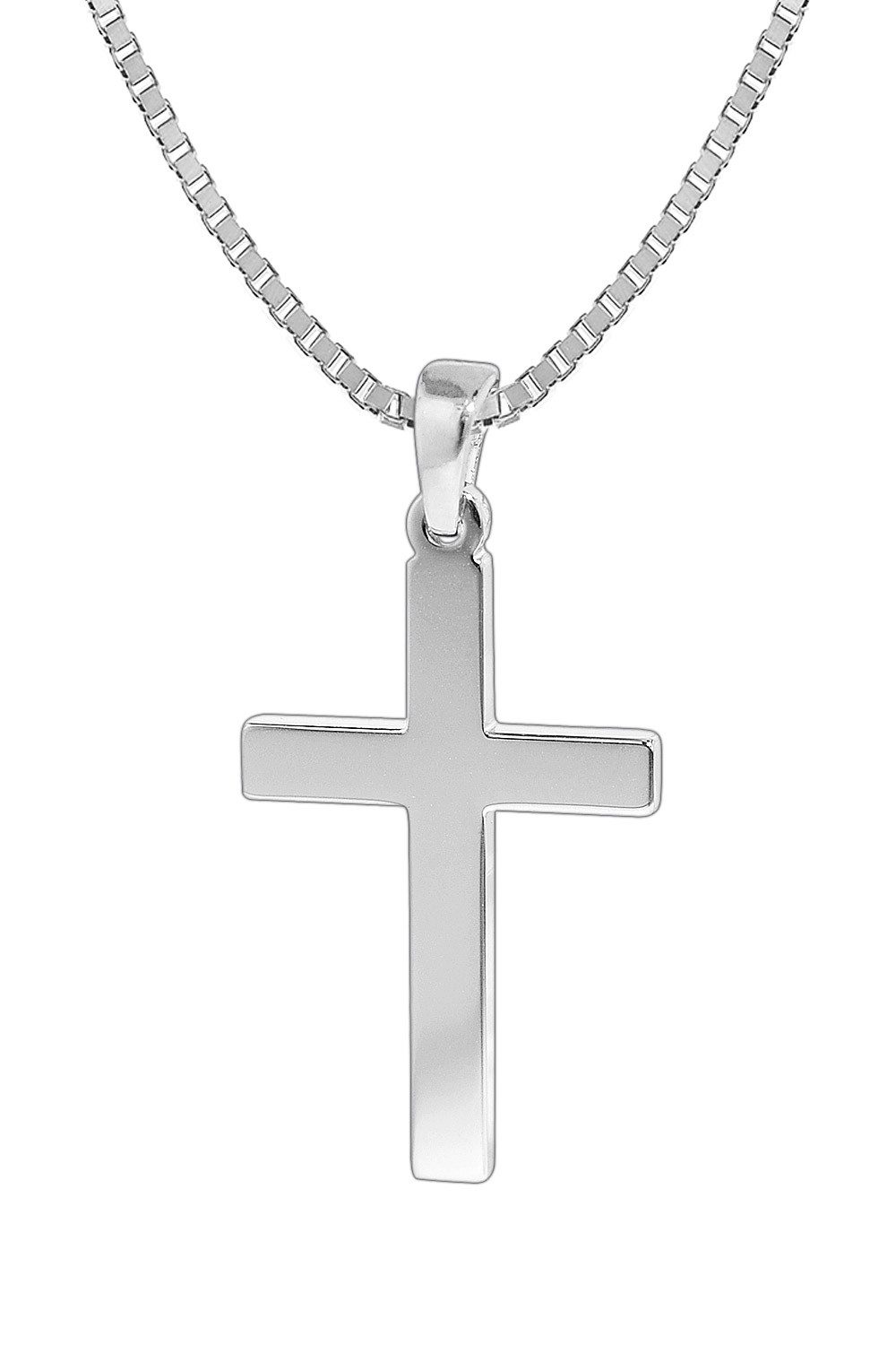 Kette mit Anhänger mit Kreuz-Anhänger Silber 925