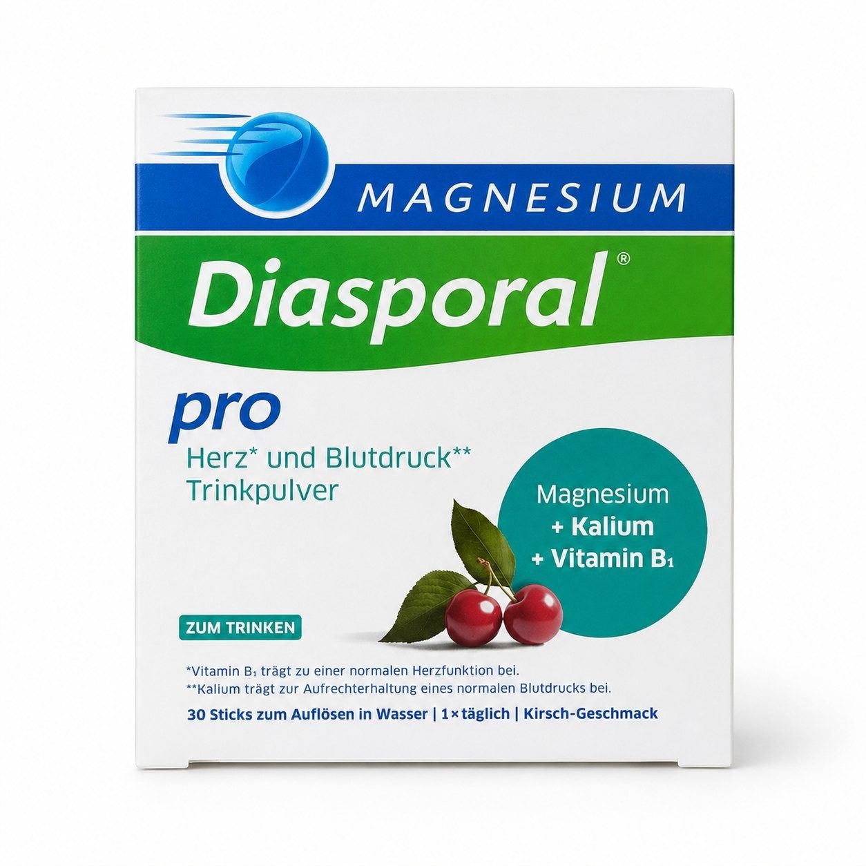 Protina Pharmazeutische GmbH MAGNESIUM DIASPORAL pro Herz und Blutdruck Pulver