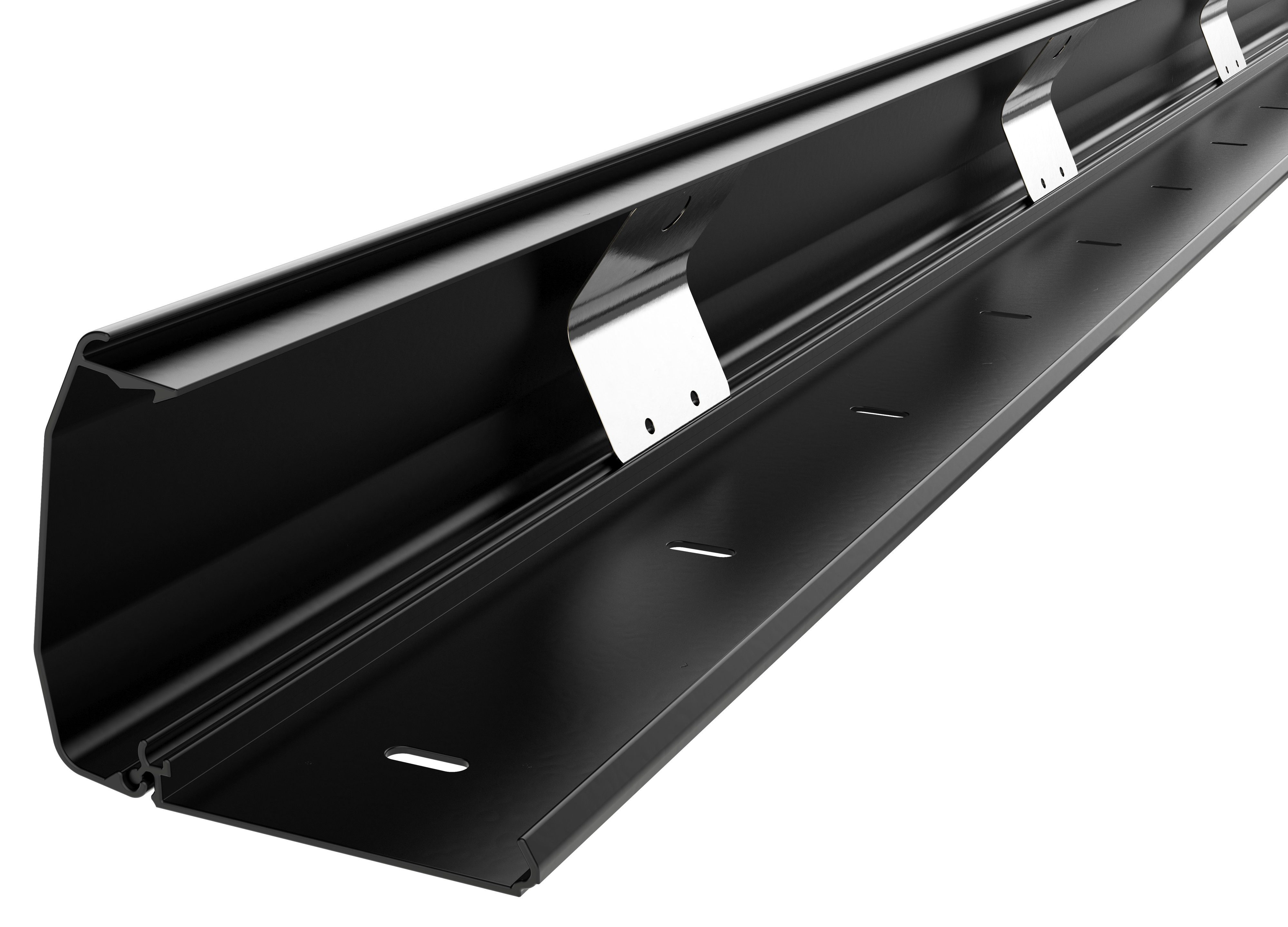 RICOO Kabelführung Kabelkanal Aluminium mit Klappmechanismus schwarz 110cm Z1110-B (1-St., ausklappbar Metall Kabelführung Alu Kabel Organizer flexibel kürzbar), Kabelklemme Kabelmanagement für Wand und Boden 1100 x 60 x 20mm