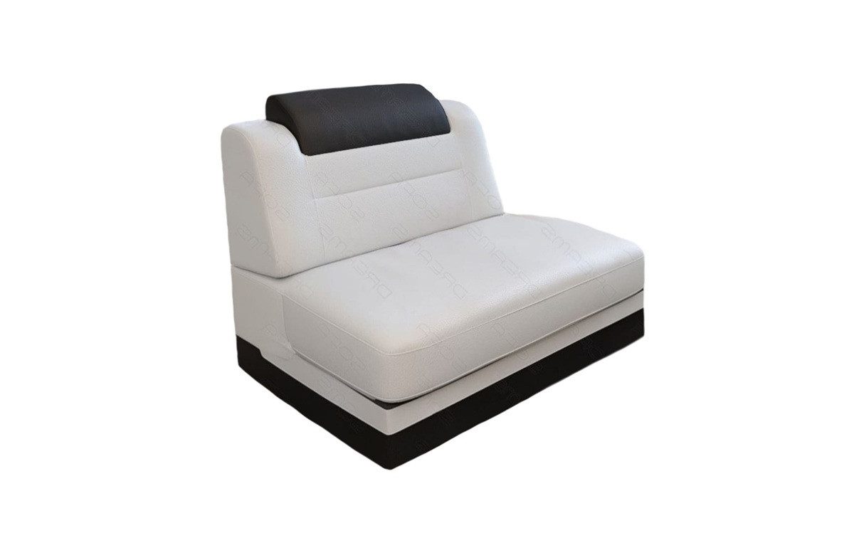 Sofa Dreams Sofa Zusätzlicher Einsitzer Leder als Erweiterung für unsere Design Sofas, mit Kunstleder Premium Bezug, in den Farben ihrer Couch