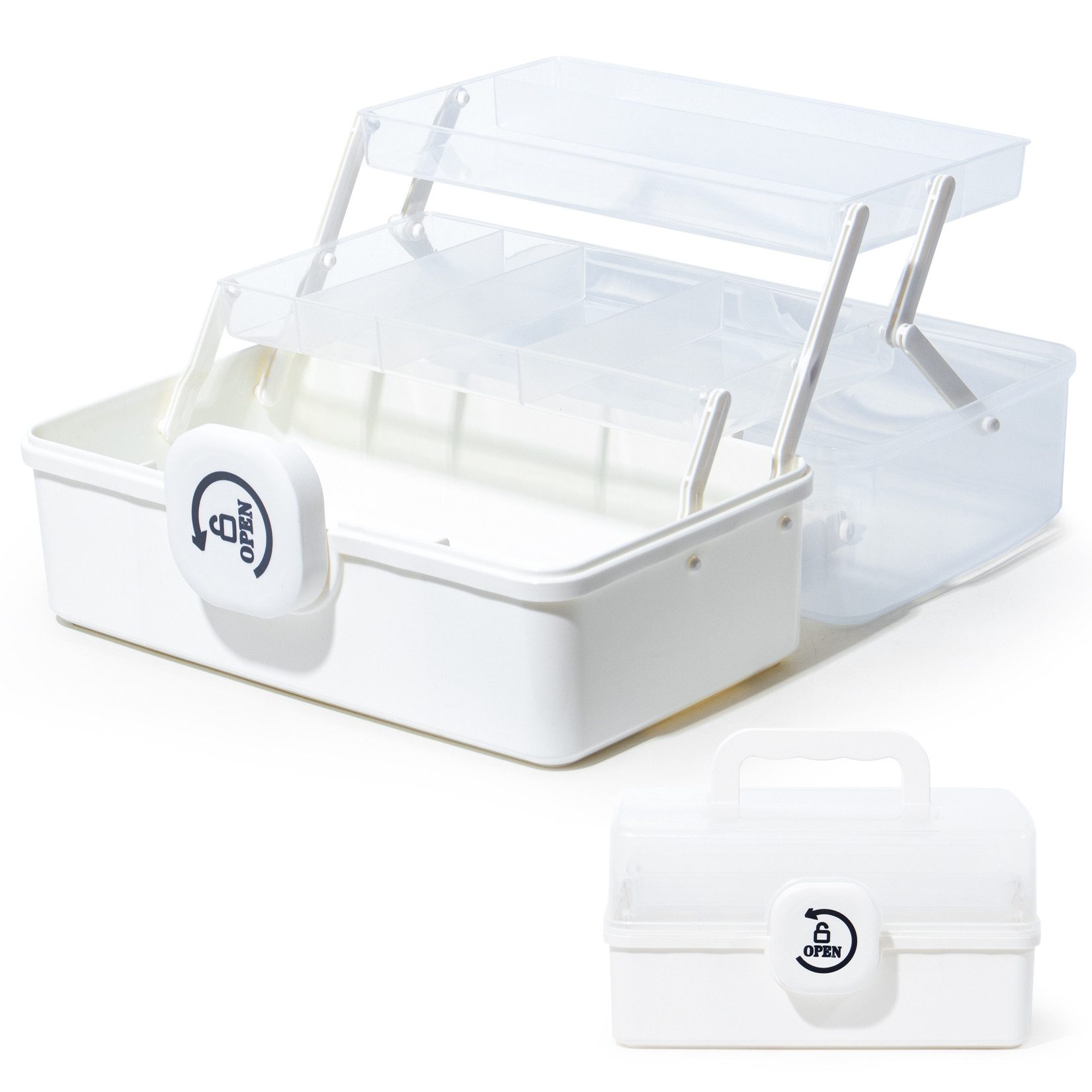 Aufbewahrungsbox Aufbewahrungsboxen mit Fächern, Sortierboxen, Nähkiste