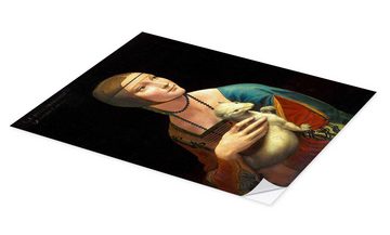 Posterlounge Wandfolie Leonardo da Vinci, Dame mit dem Hermelin, Malerei