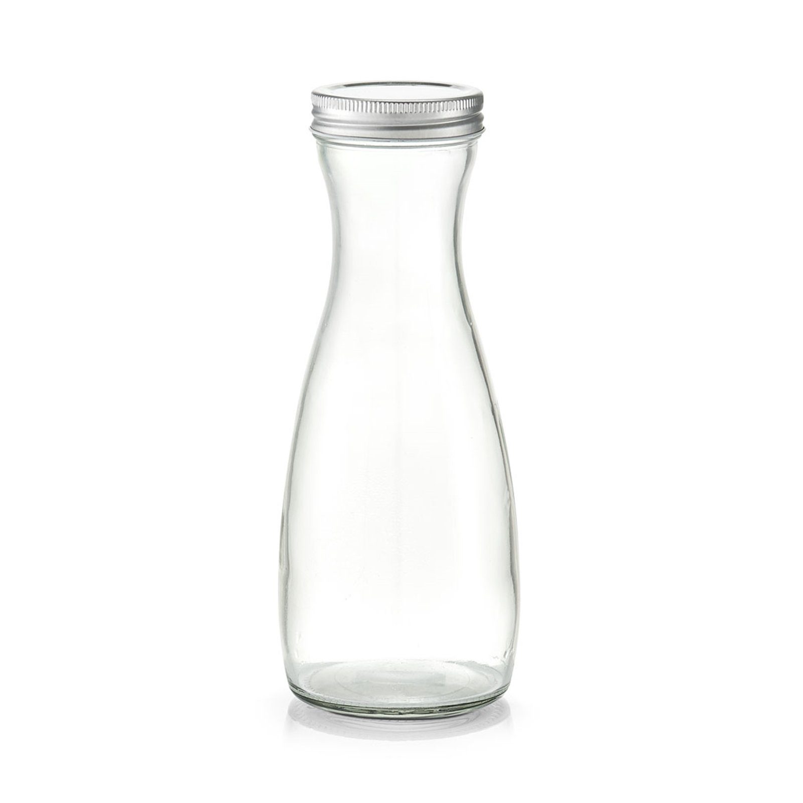 Karaffe Glaskaraffe mit Metalldeckel 1000 ml