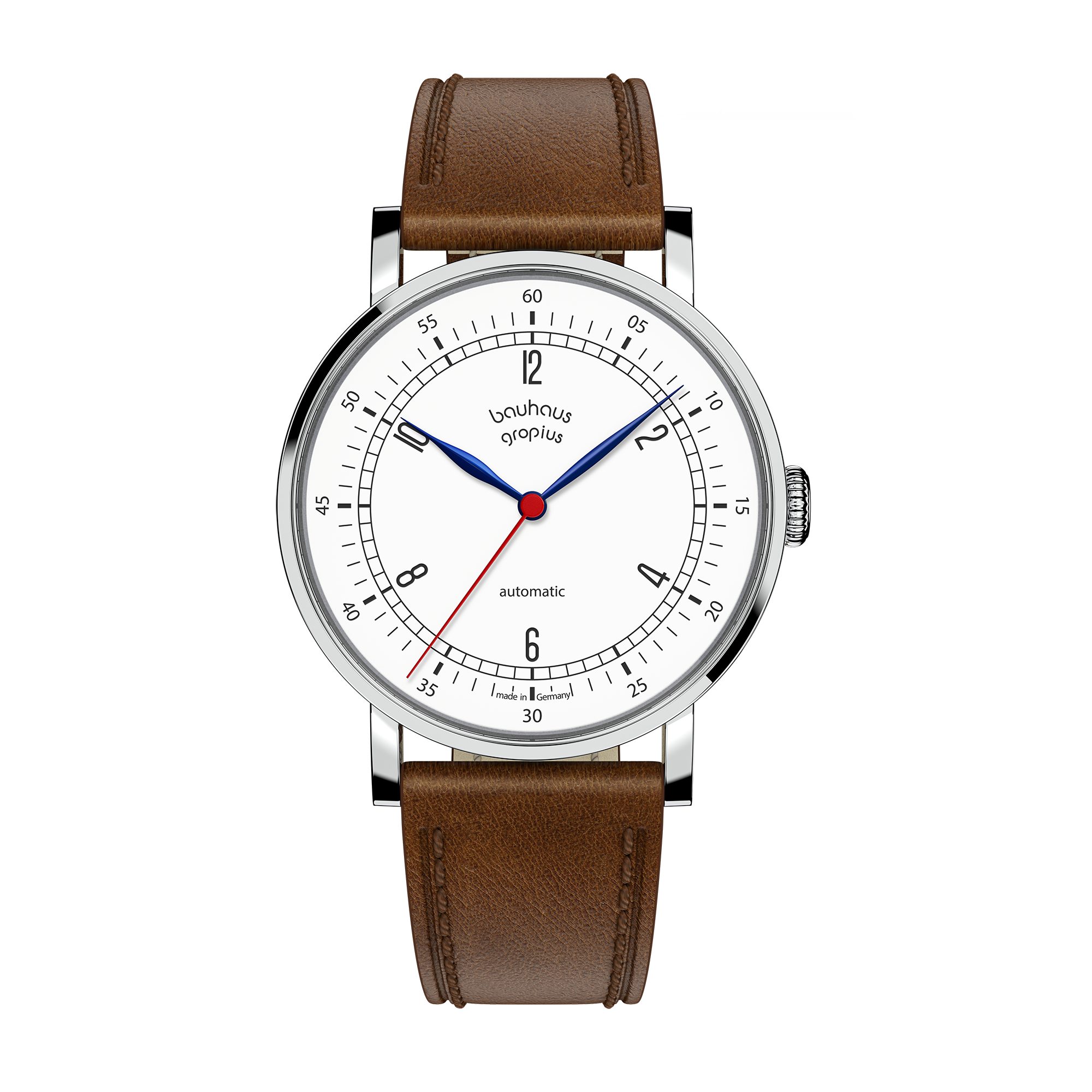 Automatikuhr Made in Germany, Damenuhr, Herrenuhr, Unisex, Saphirglas - WGNA 002-01 New Bauhaus Automatik