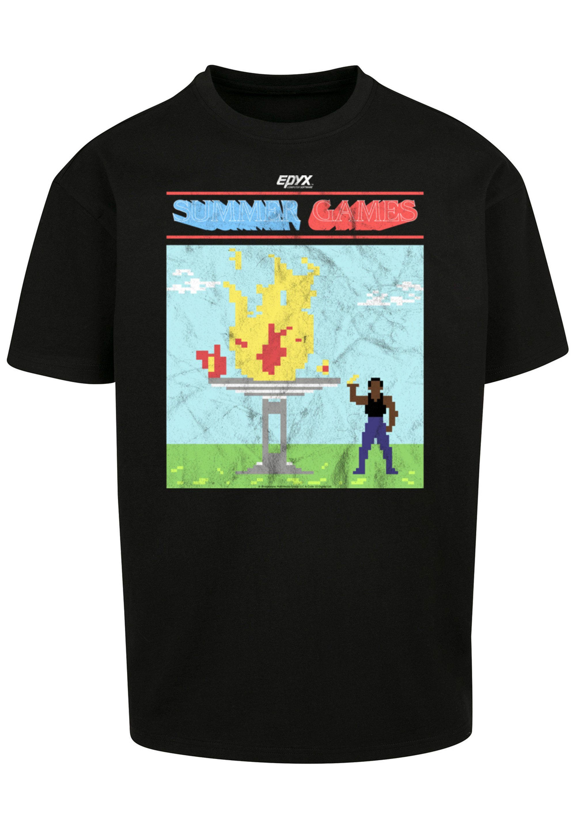 F4NT4STIC T-Shirt Summer Games Retro Gaming Print SEVENSQUARED schwarz