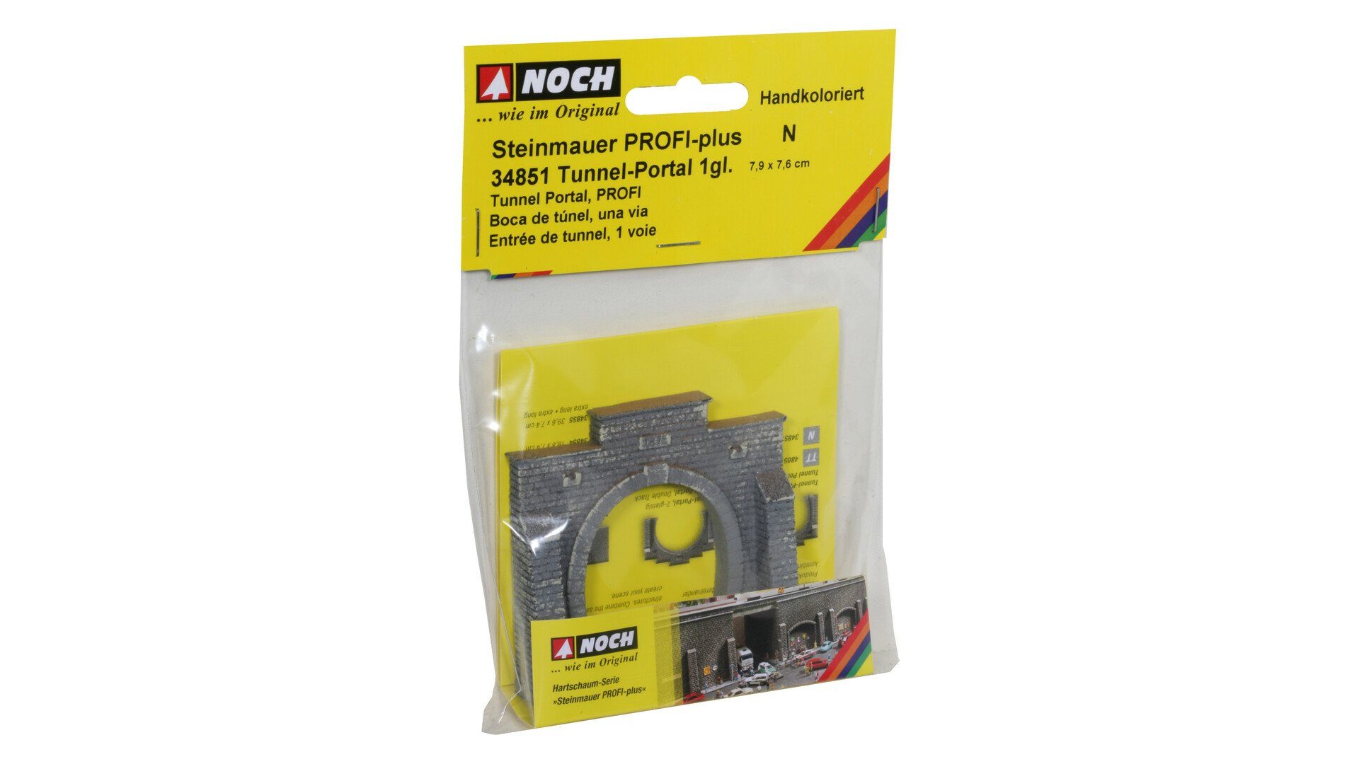 NOCH Modelleisenbahn-Spielunterlage NOCH® Tunnel-Portal, 1-gleisig, 7,9 x 7,6 cm, real