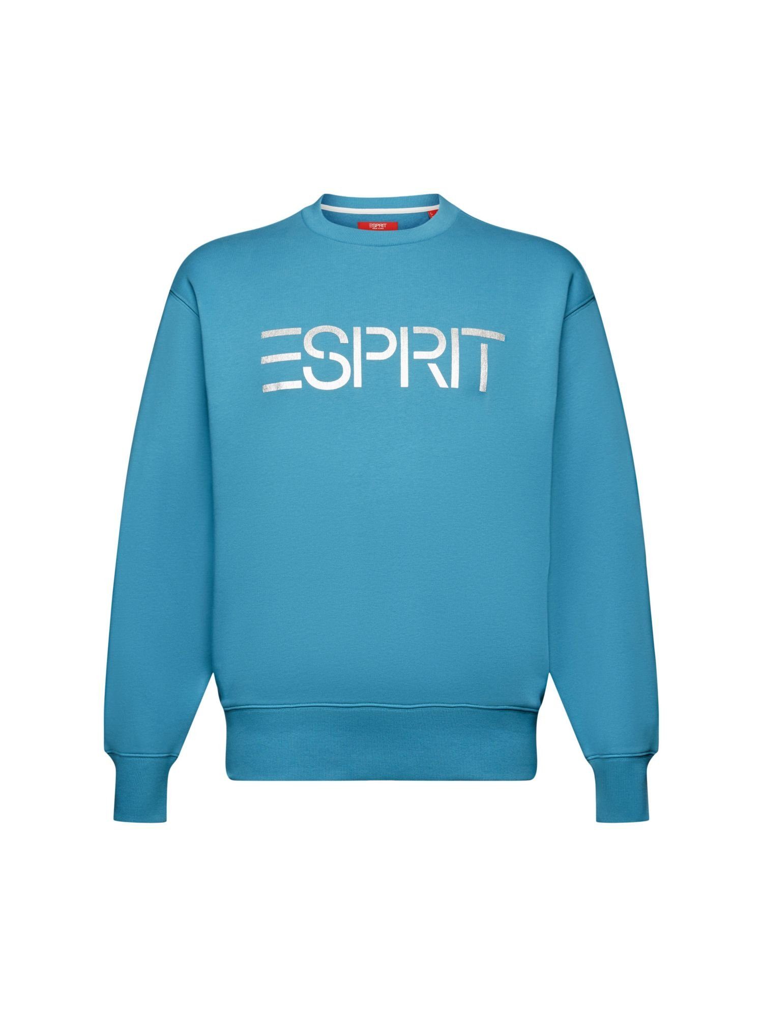 Esprit Sweatshirt Rundhals-Sweatshirt aus Bio-Baumwolle mit Logo (1-tlg)