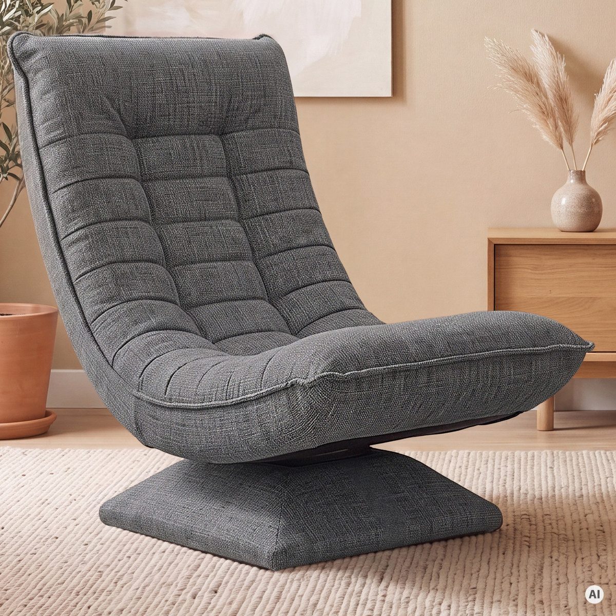 Casaria Relaxsessel Aberdeen, verstellbare Lehne Drehbar Klappbar 150kg Belastbarkeit 60x105x87cm