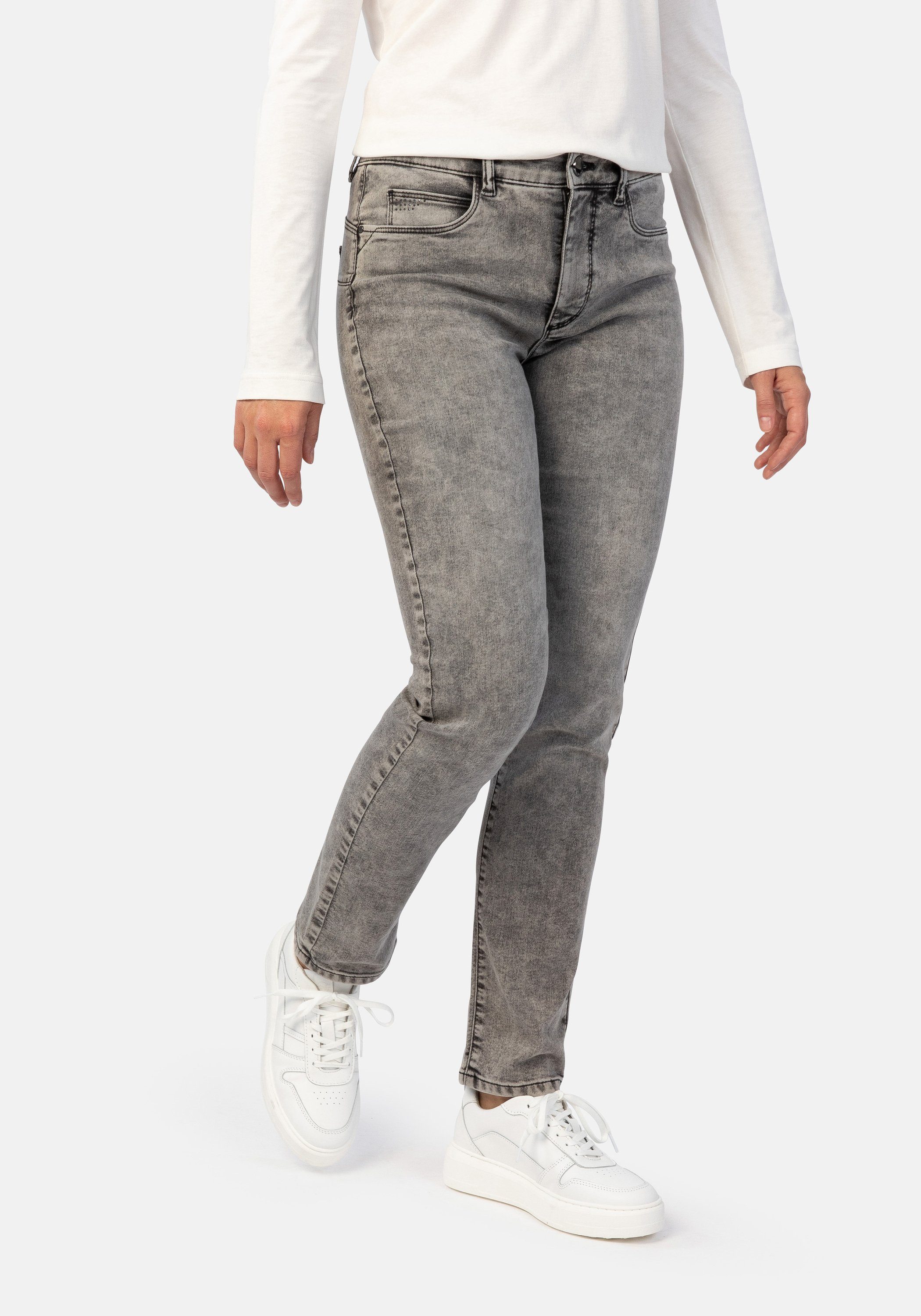 STOOKER WOMEN 5-Pocket-Hose Magic Shape Fit Milano Fashion (1-tlg) grey random