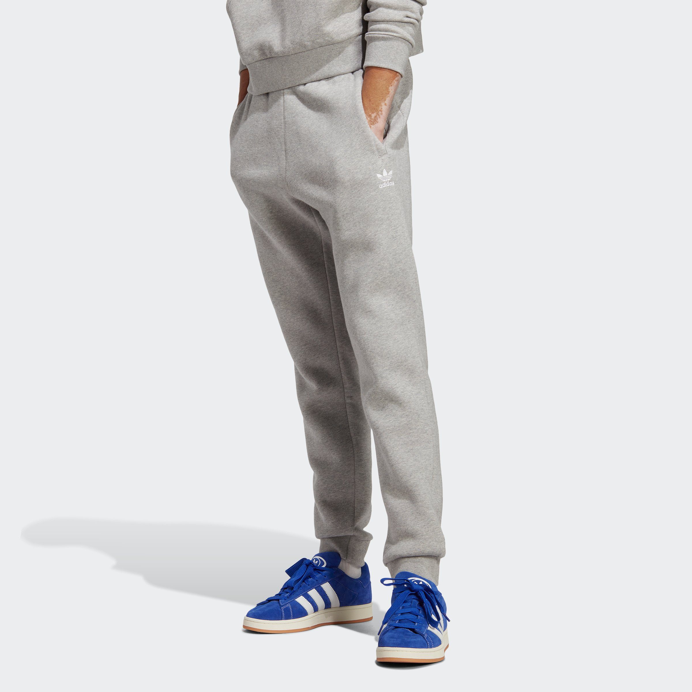 Medium Heather ESSENTIALS (1-tlg) HOSE Sporthose adidas TREFOIL Grey Originals