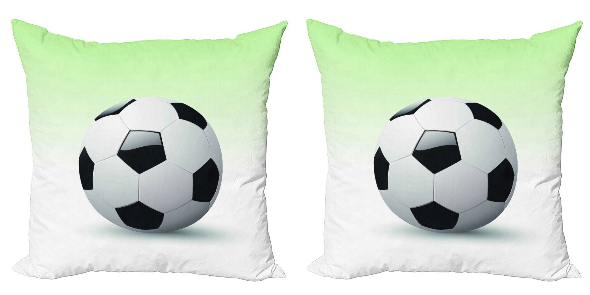 Abakuhaus Modern Digitaldruck, Doppelseitiger Accent Stück), Fußball Fußball-Spielball (2 Kissenbezüge Sport