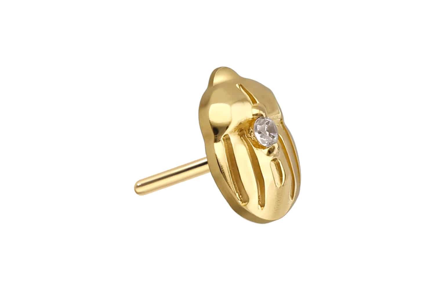 Piercing-Set Titan Aufsatz mit Push Pin SKARABÄUS