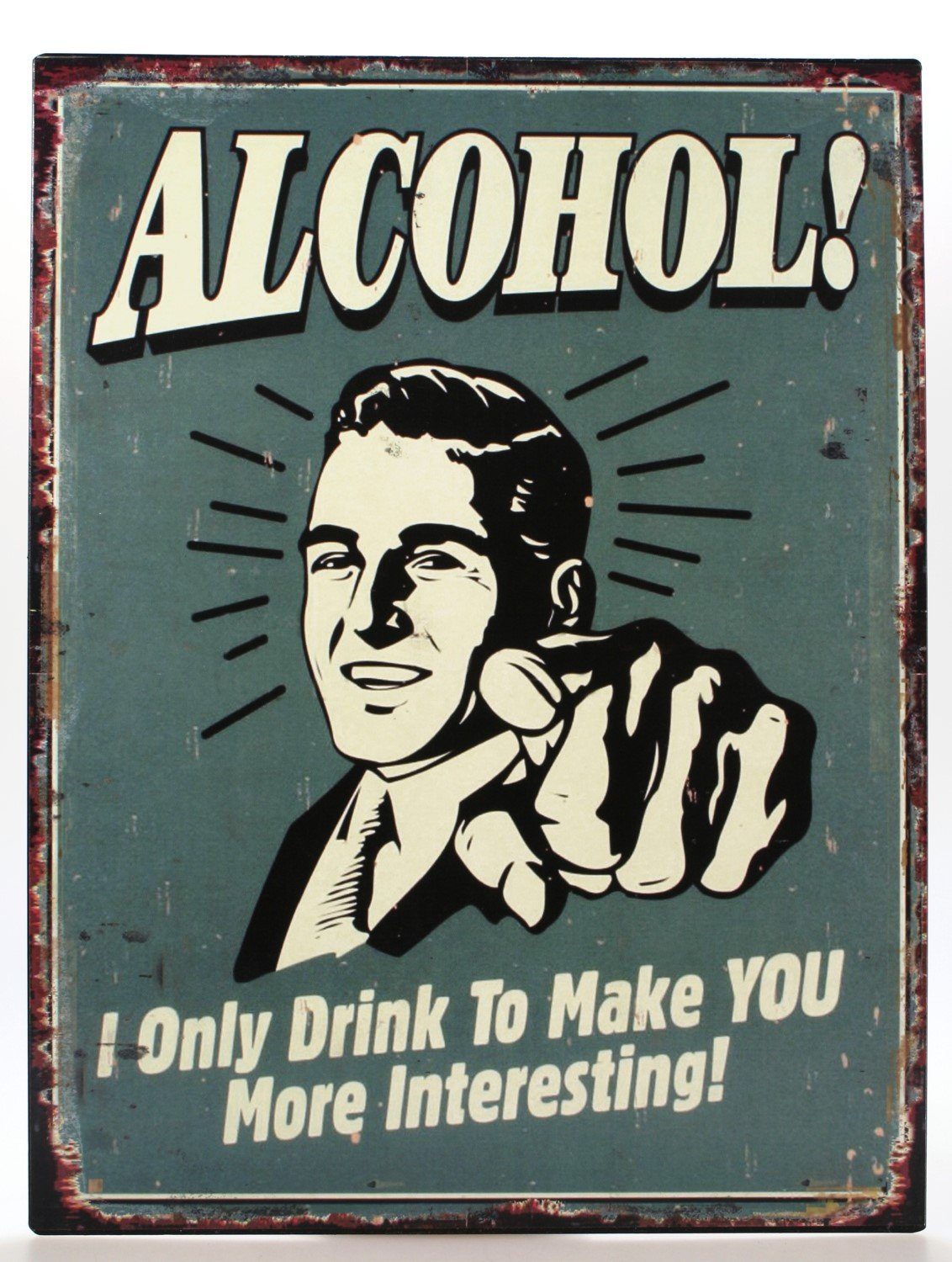 Moritz Metallschild Blechschild Alcohol, (Einzeln), 25 x 33 cm Vintage Retro Deko Schild Metallschild Wandbild Schild