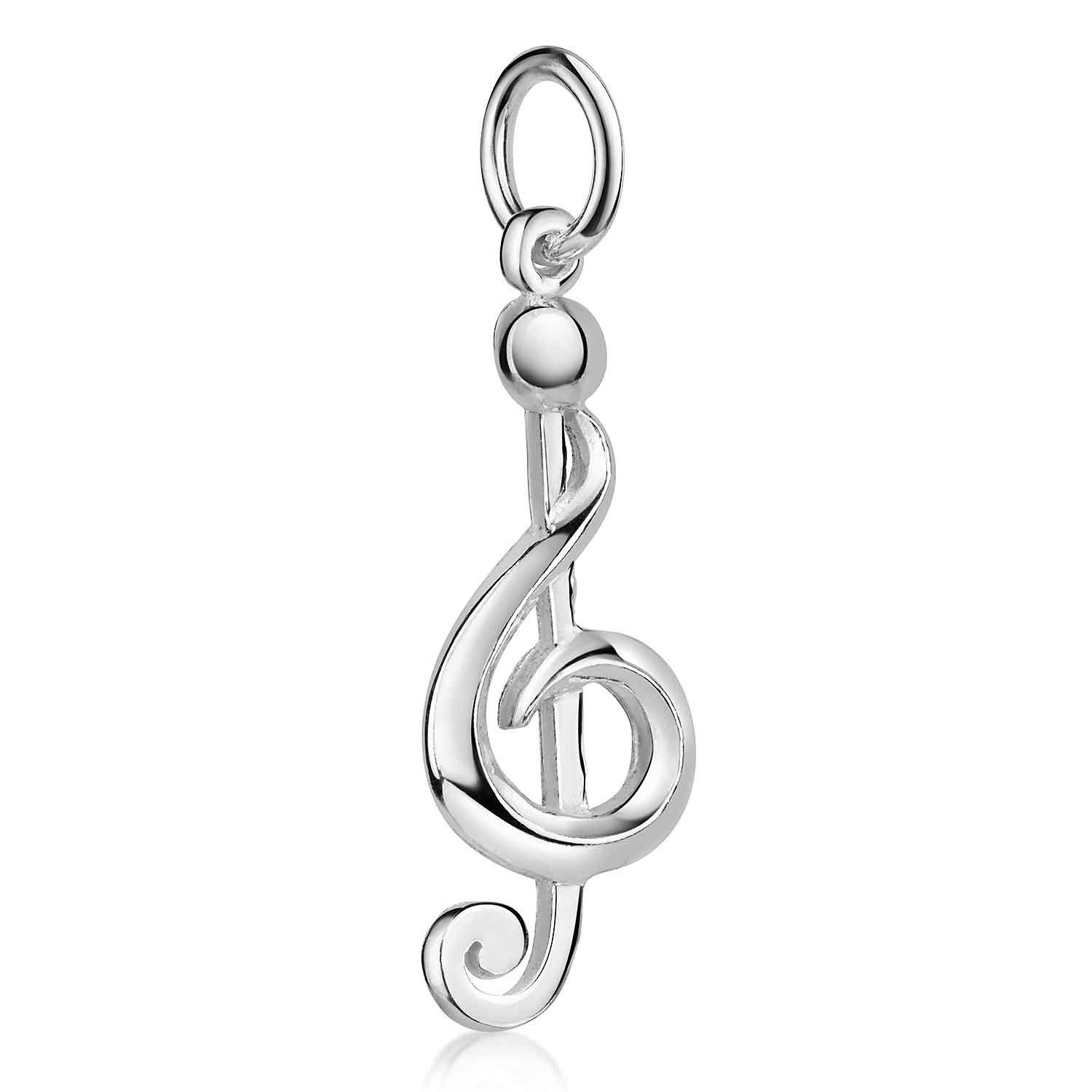Materia Kettenanhänger Notenschlüssel Musik filigran hochglanzpoliert günstig online kaufen