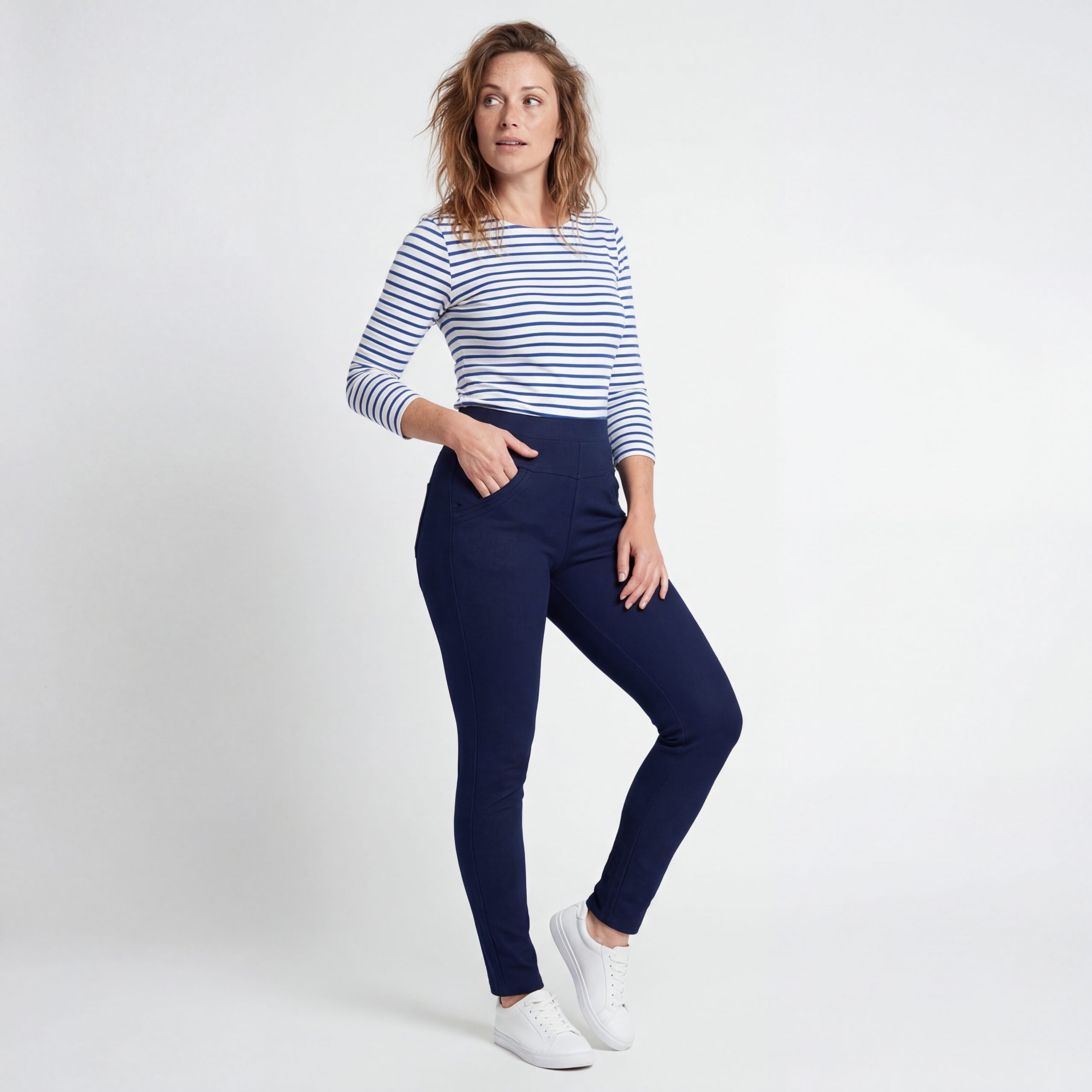OriginalYou Schlupfhose Damen Stretch Hose Freizeithose Slim Fit Businesshose auch in großen Größen erhältlich – Bild 3 von 5