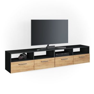 Vicco Lowboard Fernsehschrank Sideboard DIEGO Anthrazit 2-er Set