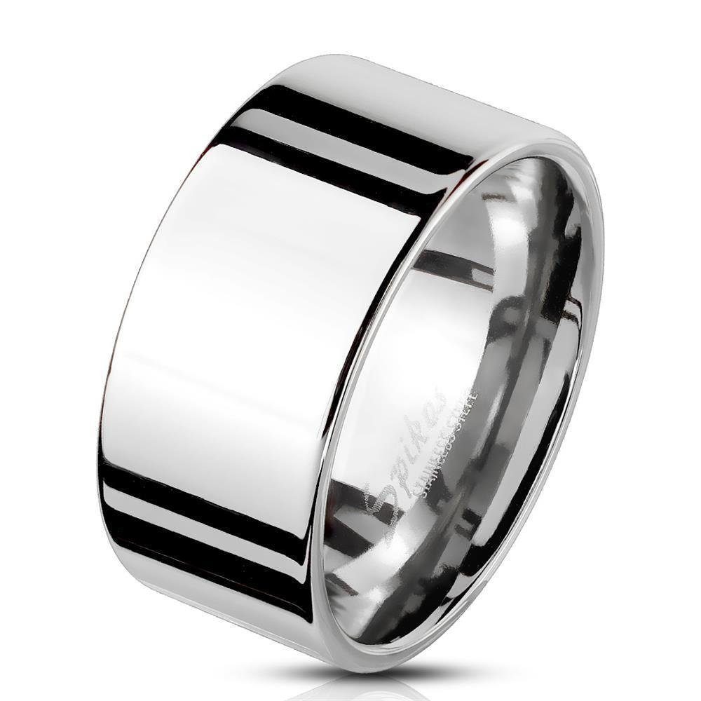 BUNGSA Fingerring 54 (17.2) Ring breit silber aus Edelstahl Herren (Ring, 1-tlg), Männer