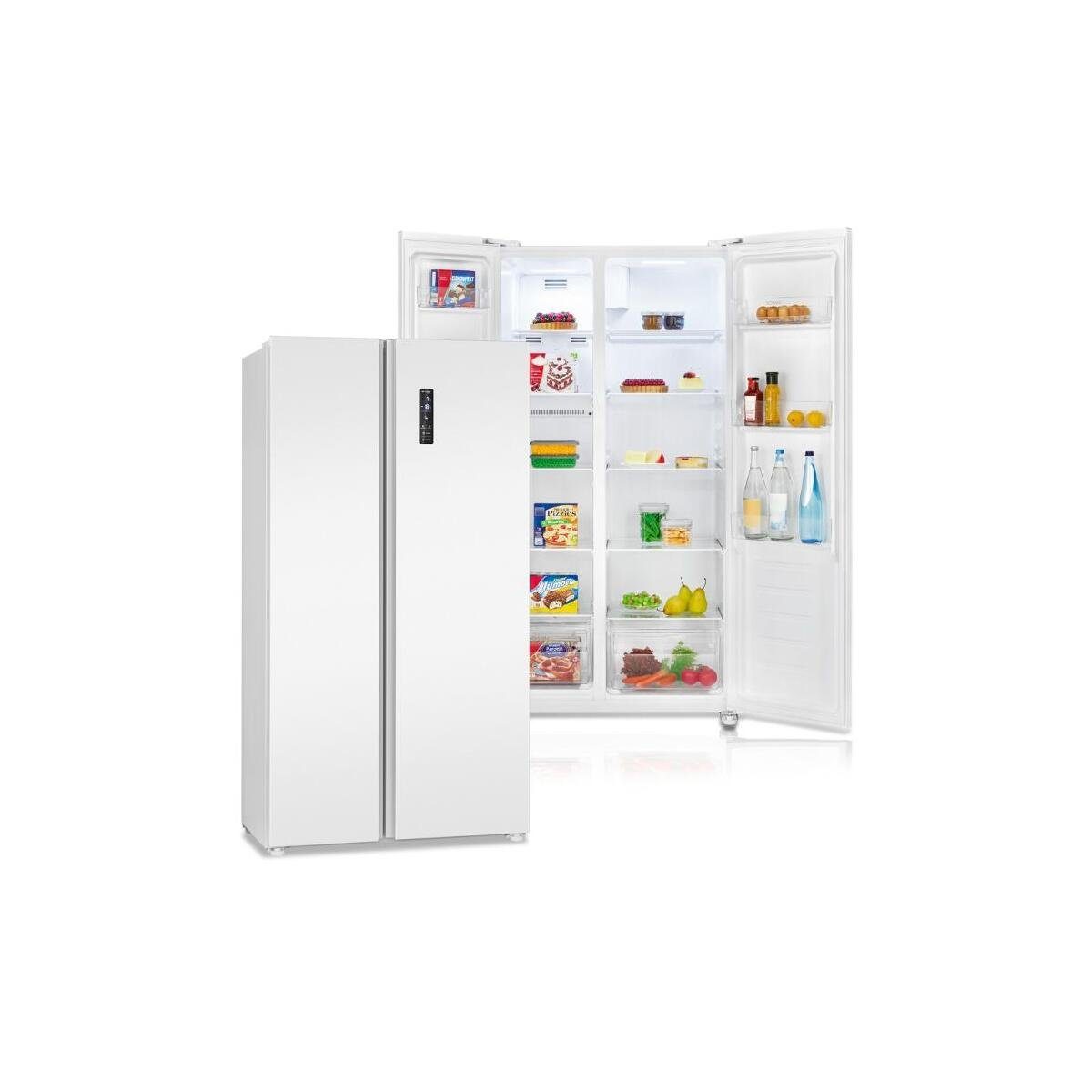 BOMANN Side-by-Side SBS 7344, 177 cm hoch, 90 cm breit, MultiAirflow-System, Total No Frost, LED Frontdisplay m. Touch Control