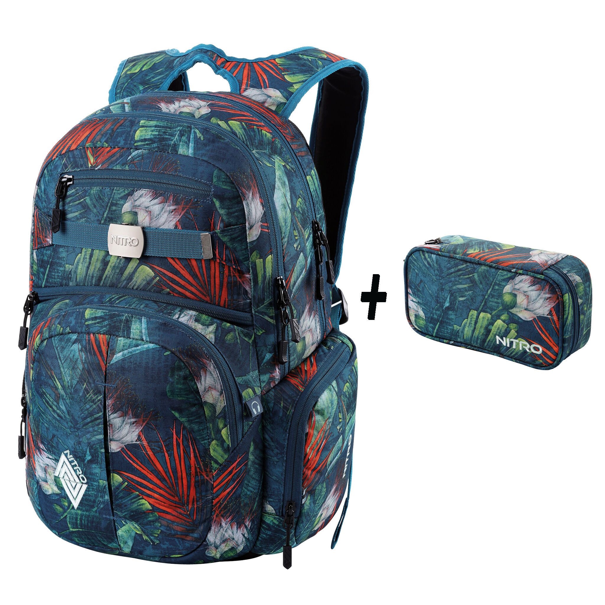NITRO Rucksack Set Hero (Kein Set, 1-tlg), mit 17-Zoll-Laptopfach, bequeme Rückenpolsterung