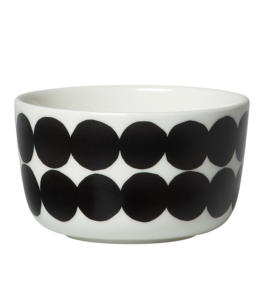 Marimekko Müslischüssel Marimekko Oiva/Siirtolapuutarha bowl 2,5dl, Schwarz/Weiß, (1-tlg), Spülmaschinengeeignet, Gefrierfach geeignet.