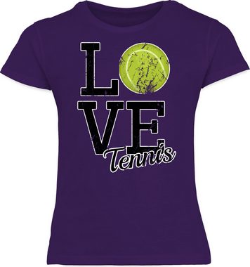 Shirtracer T-Shirt Love Tennis Kinder Sport Kleidung