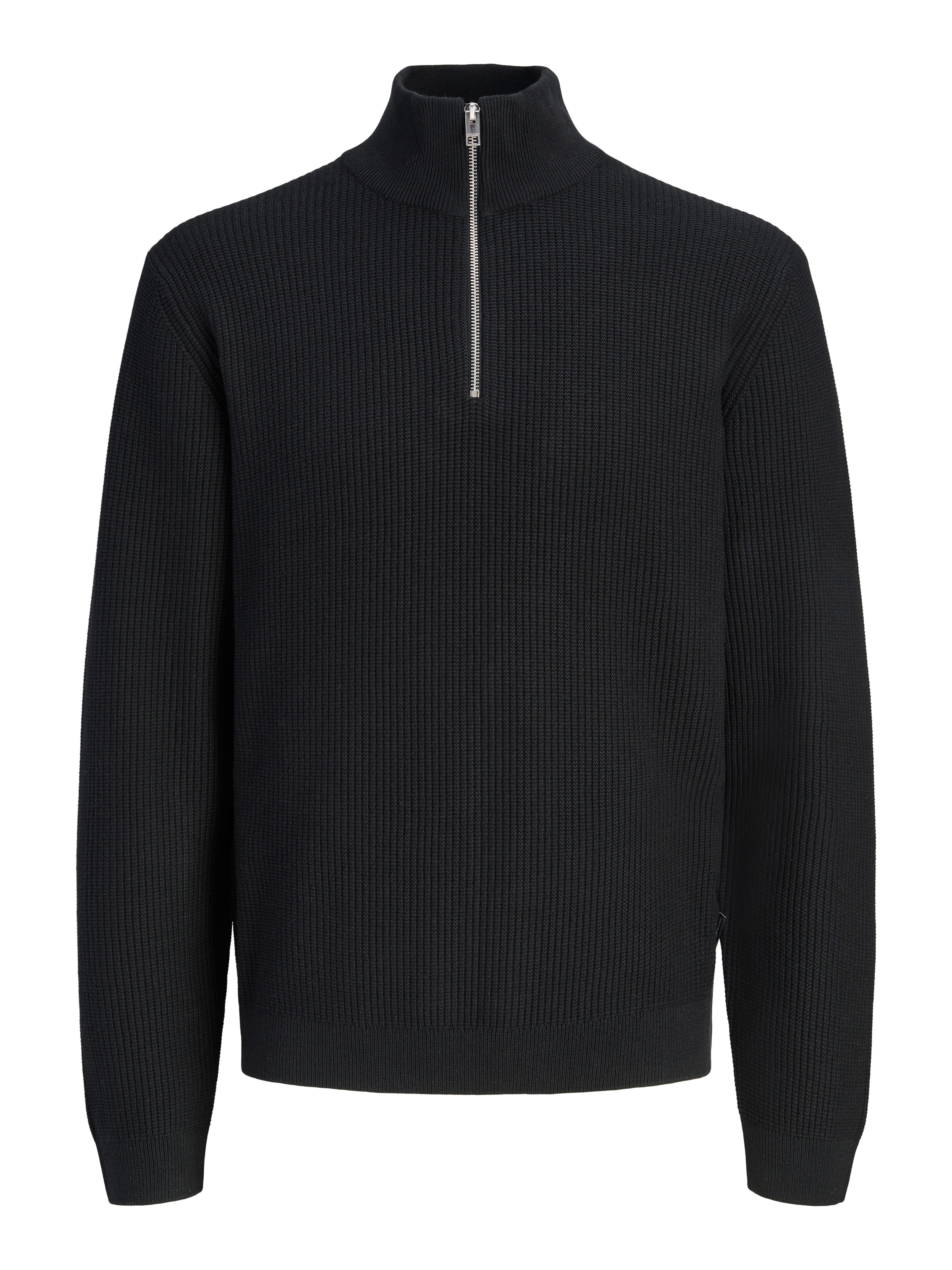 Jack & Jones Troyer JPRBLACONNOR KNIT HALF ZIP Baumwolle, regular fit