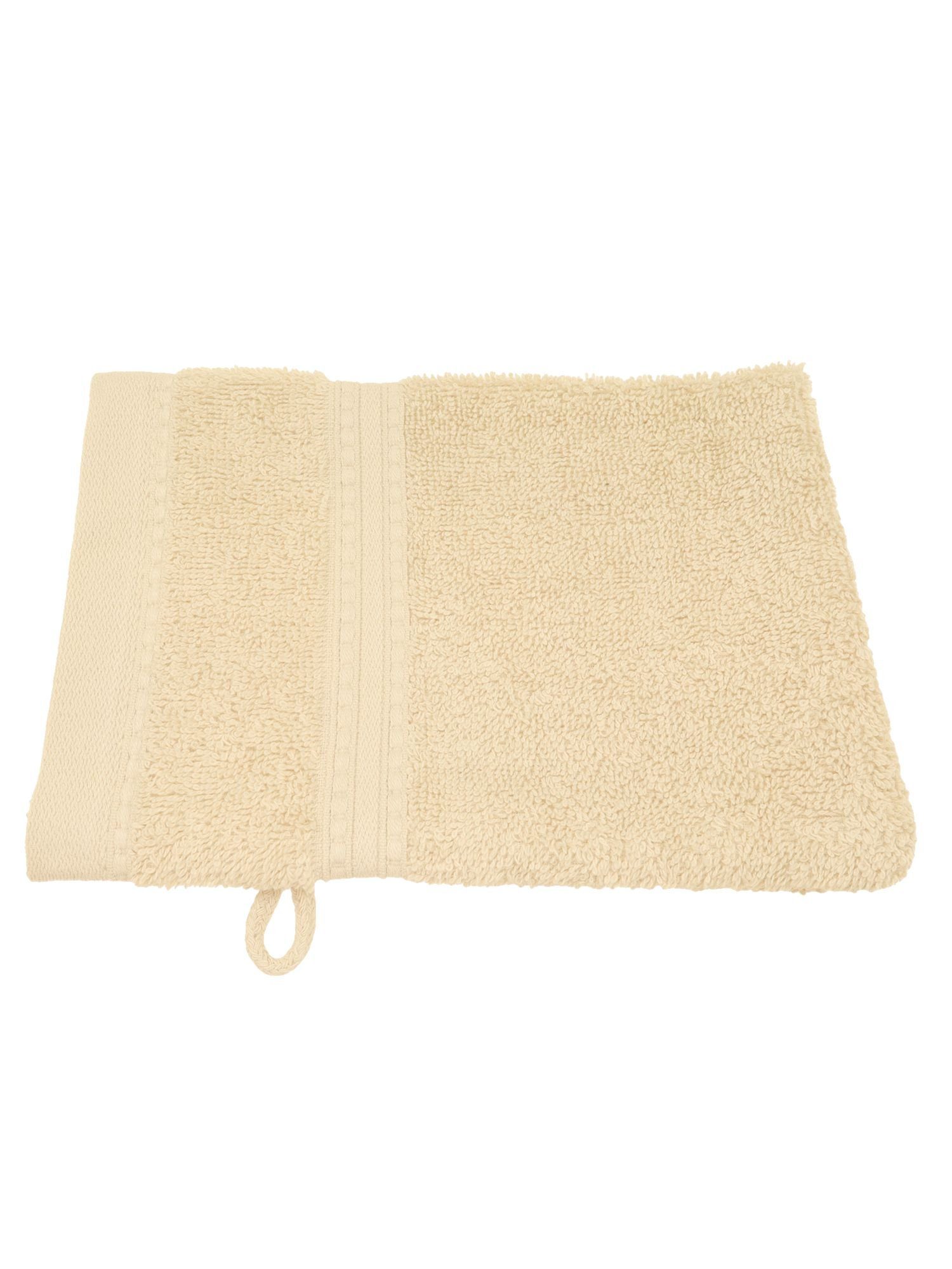 Julie Julsen Handtuch 1-Handtuch-Pastell Beige-Waschhandschuh 15 x 21 cm, Bio-Baumwolle (1-St)