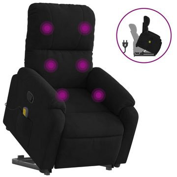 vidaXL Sessel Massagesessel mit Aufstehhilfe Schwarz Mikrofasergewebe (1-St)