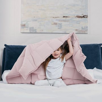 Gewichtsdecke, Kinder Therapie-Bettdecke aus Baumwolle, 2,3Kg, 90x120cm, Motiv ABC, Dailydream