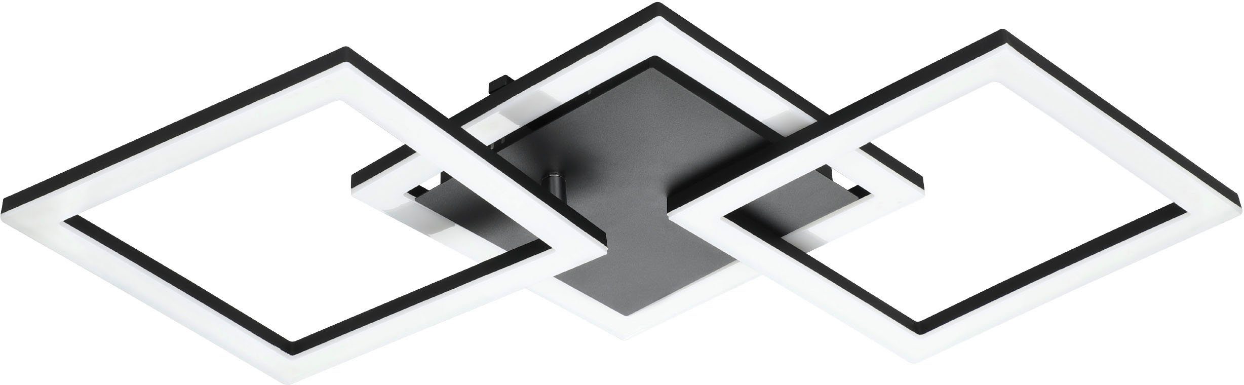 EGLO Deckenleuchte PARANDAY-Z, LED Deckenleuchte Stahl in integriert, kaltweiß schwarz - - kaltweiß, - aus fest warmweiß - warmweiß 32,4W