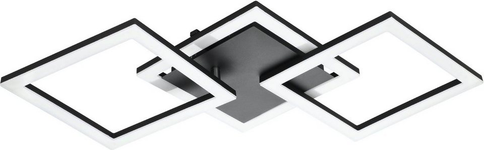 EGLO Deckenleuchte PARANDAY-Z, LED fest integriert, warmweiß - kaltweiß,  Deckenleuchte in schwarz aus Stahl - 32,4W - warmweiß - kaltweiß