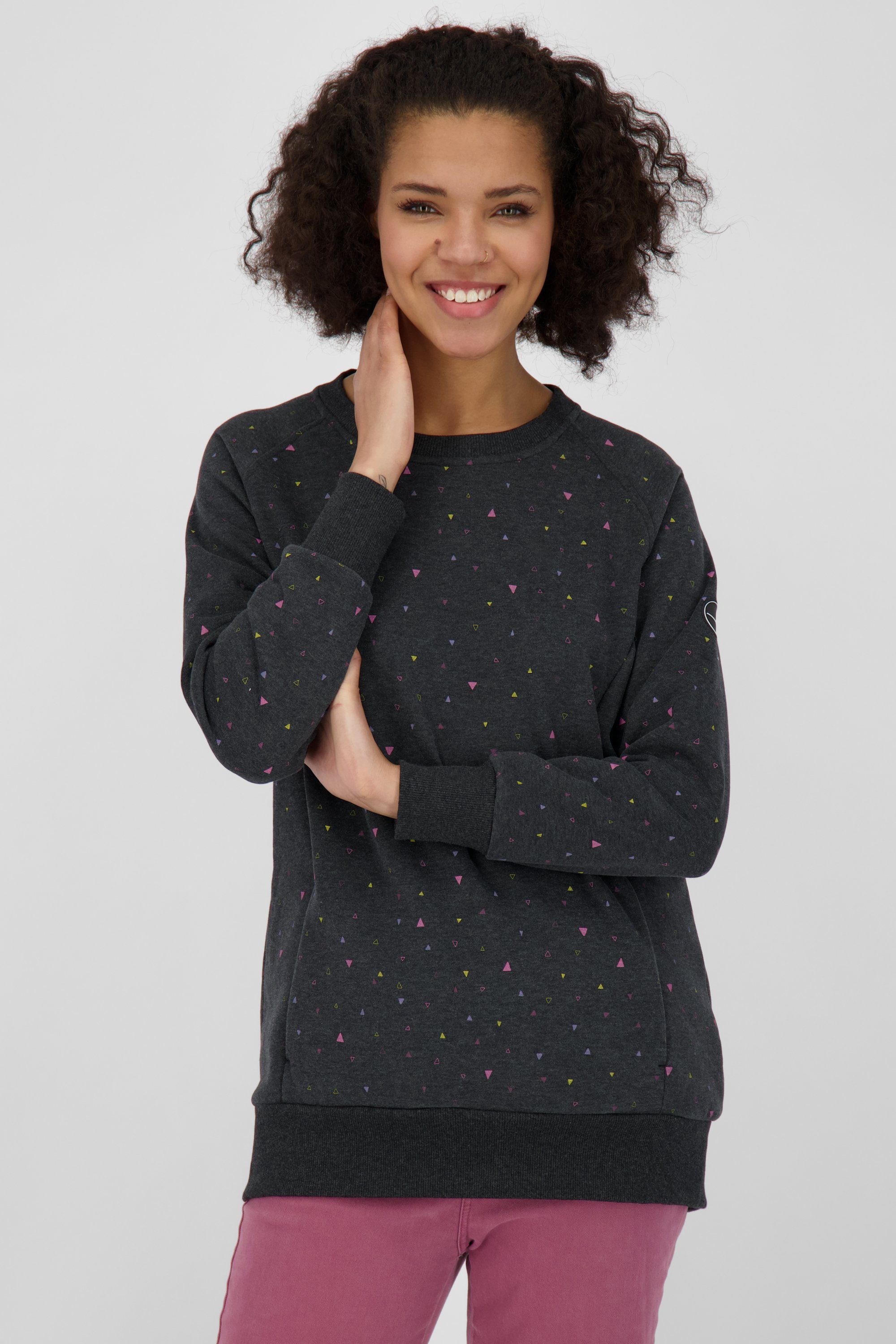 Damen Alife moonless & Crewneck Sweatshirt Kickin HelenAK B melange Sweatshirt