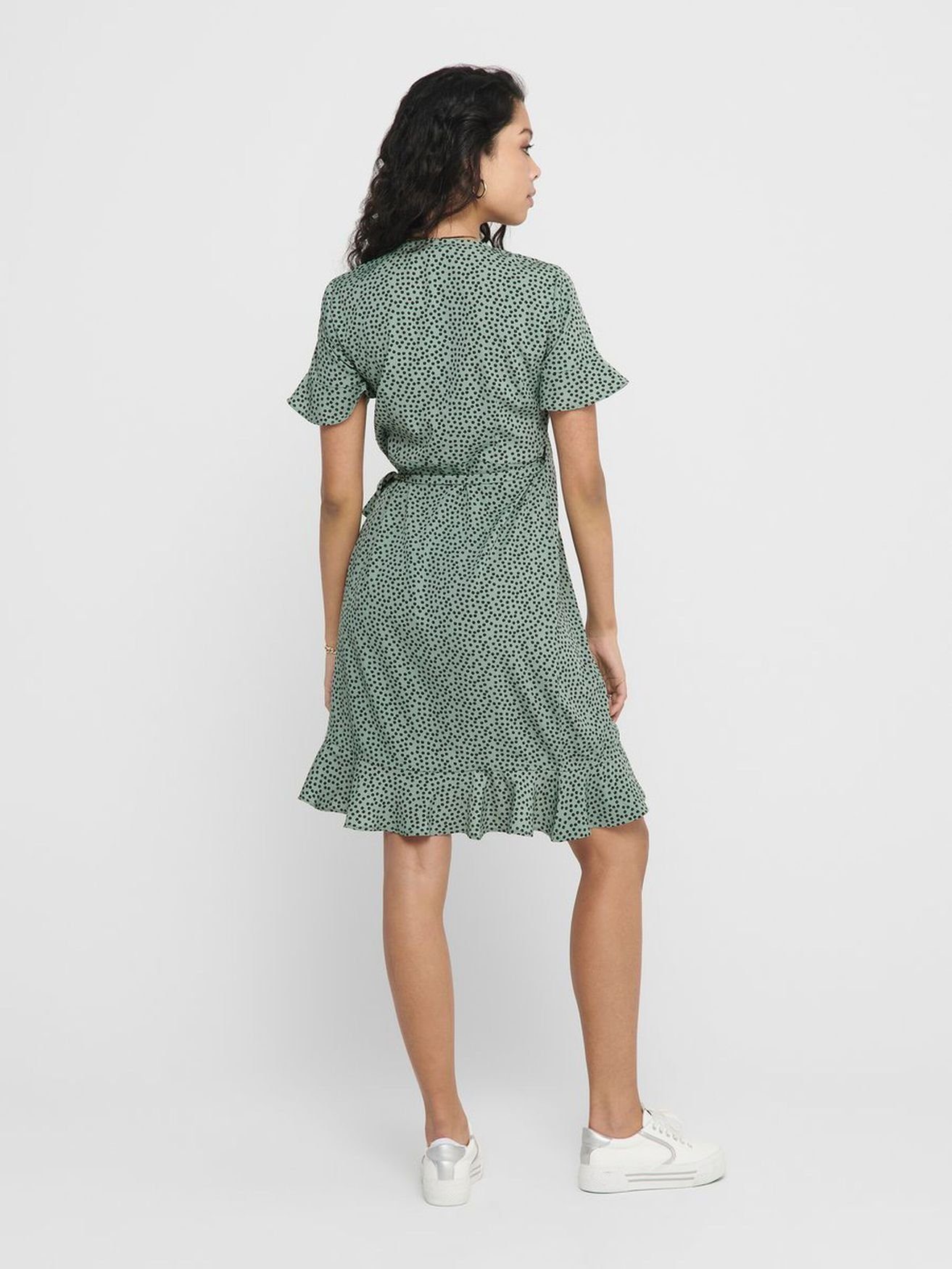 ONLY Shirtkleid (knielang, 1-tlg) ONLOLIVIA S/S WRAP DRESS WVN NOOS