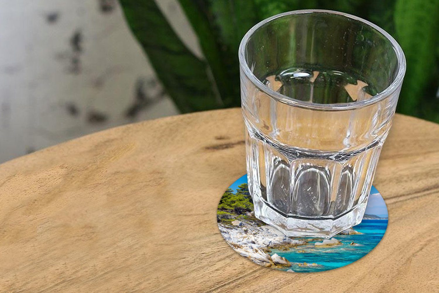 MuchoWow Glasuntersetzer Meer - Tasse, - Tropisch, Sommer Gläser, 6-tlg., für Getränkeuntersetzer, Becher Korkuntersetzer, Tassenuntersetzer, Zubehör