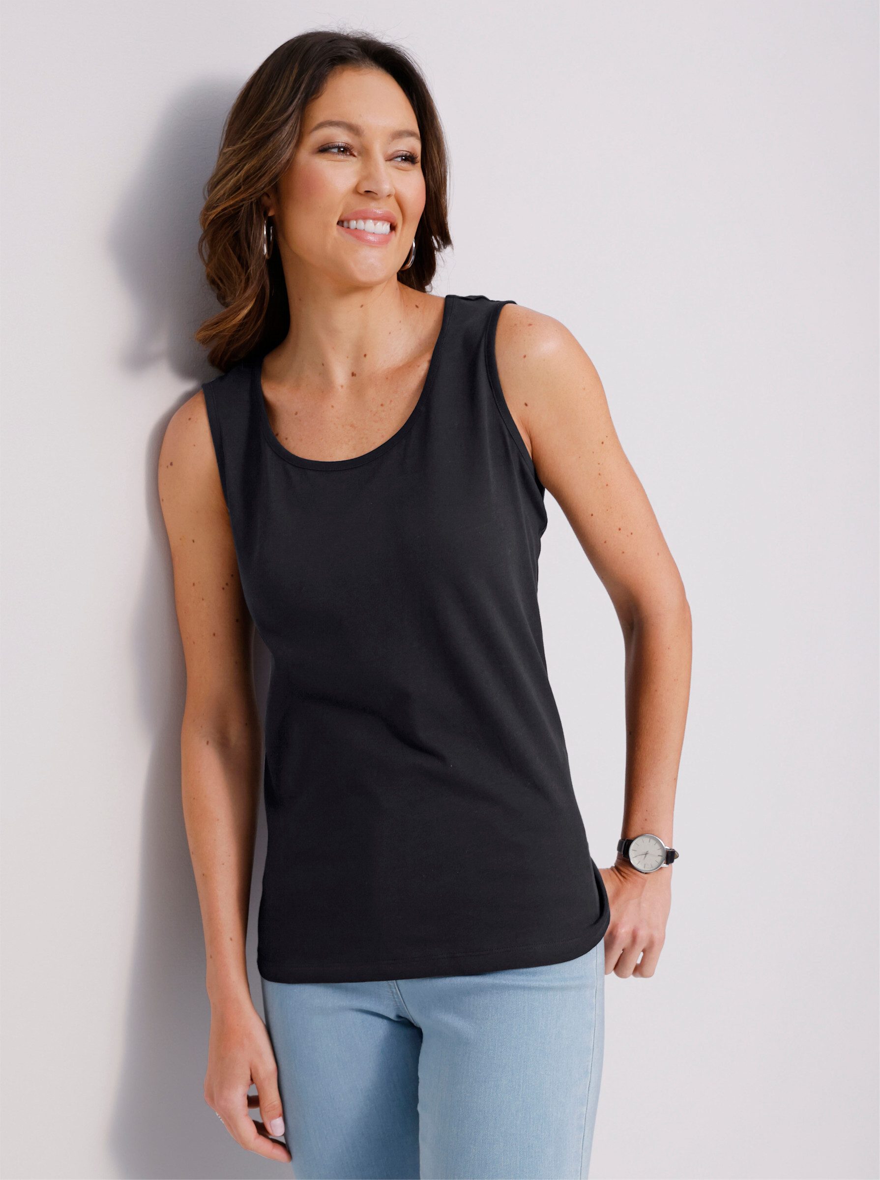Sieh an! Shirttop Shirttop Ärmellos