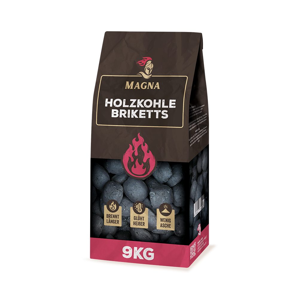 Magna Holzbriketts Holzkohlebriketts 9 KG, 9 kg